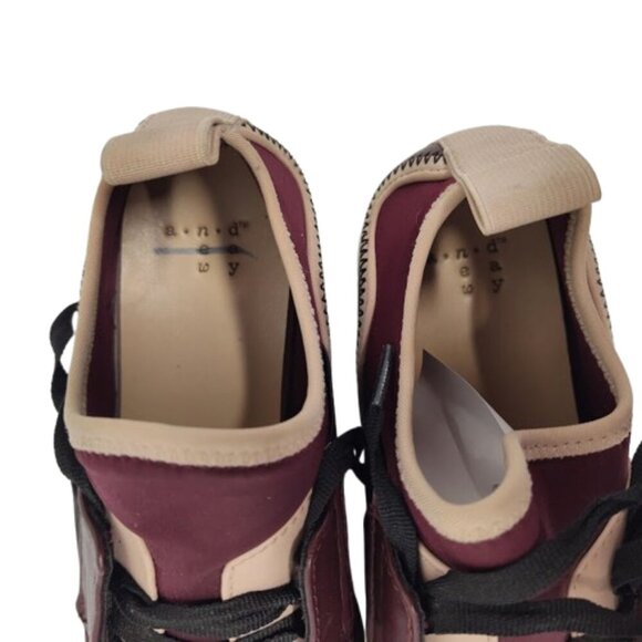 A New Day Women's Deena Burgundy &Tan Lace-up Sneakers size 7.5 - Picture 9 of 10
